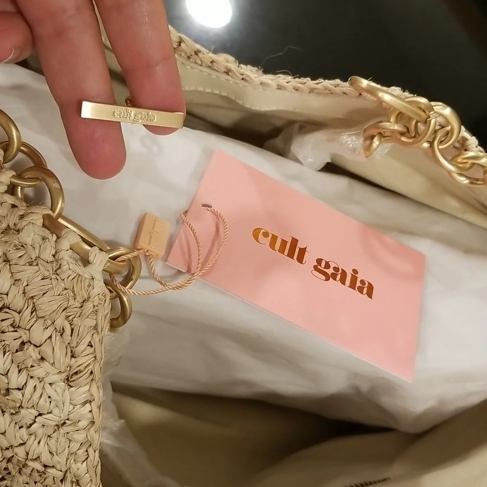 💕CULT GAIA💕 Naima Tote Bag Woven Raffia ~ Off White NWT